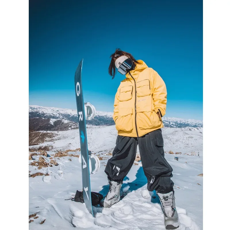 Harbin Kakai Spring Autumn Loose-Fit Waterproof Windproof Single Board Ski Pants Ski Suit Men Women's Pants Casual Pants