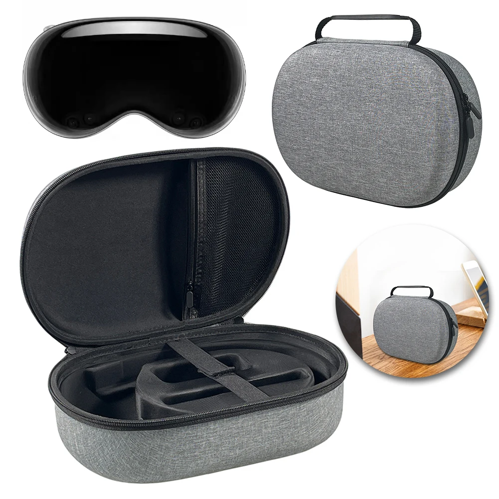 For Apple Vision Pro VR Storage Bag EVA Anti-scratch Hard Travel Carrying Case Waterpoof Shockproof Protective Hard Shell Case