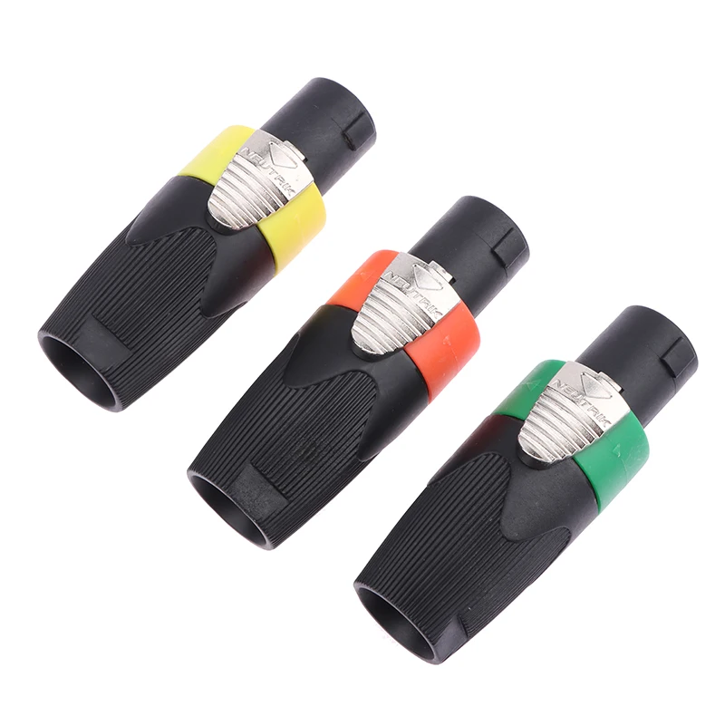 1Pcs 4-Pole 4Pin NL4FC Speaker Connector Ohm Plug Speaker Audio Cable Adapter Twist Lock 4 Pin Speakon Female Jack Accessories