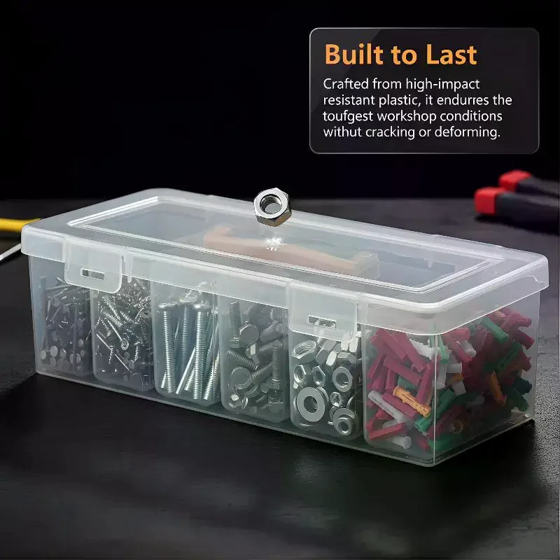 Diy Electronics Workshop - กล่องเก็บอุปกรณ์อิเล็กทรอนิกส์แบบใสหลายช่องสำหรับซ่อมแซม DIY ใช้ในบ้าน สำนักงาน หรือโรงงาน