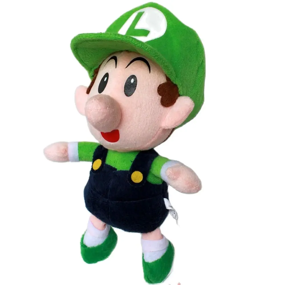 Super Mario Bros. Baby Luigi 8 inches Stuffed Animal , Nintendo Switch Game 3D worlds Odyssey Wonder Plush Toy Cute Teddy Doll