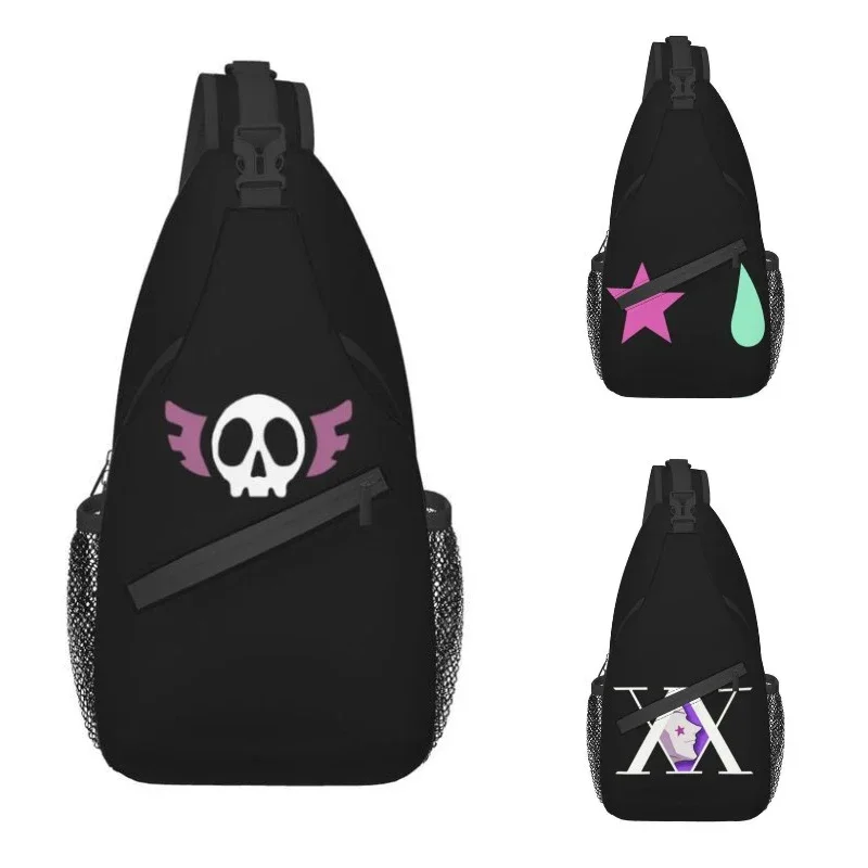 Feitan Skull Crossbody Sling Backpack Men Custom Hunter X Hunter Chest Shoulder Bag for Travel Hiking Daypack