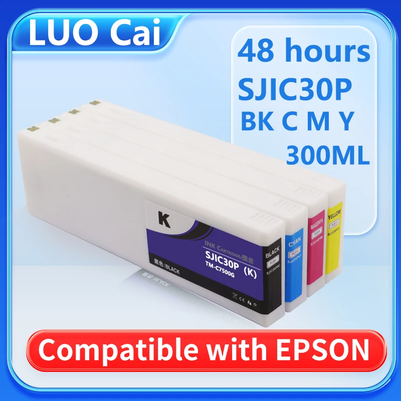 

SJIC30P BK C M Y 300 мл, совместимый с принтером Epson TM-C7500G TM-C7500GE-312 (EUR) SJIC30P, картридж с чернилами, пигмент, четырехцветный