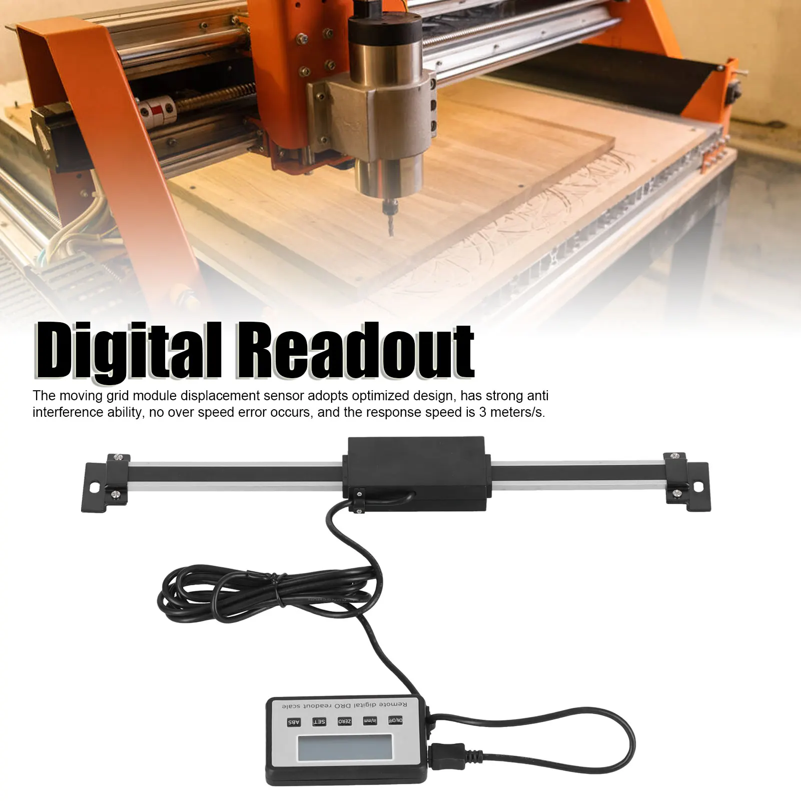 0-150/250/300/500/600mm Digital Readout Linear Metric Imperial Linears Scale with Digital Display for Lathe