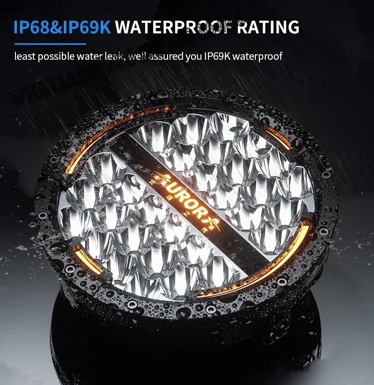 

Hot Sale AURORA 9-Inch Round Offroad Work Truck Light Dual-Color DRL Off Road LED Driving Spot Light