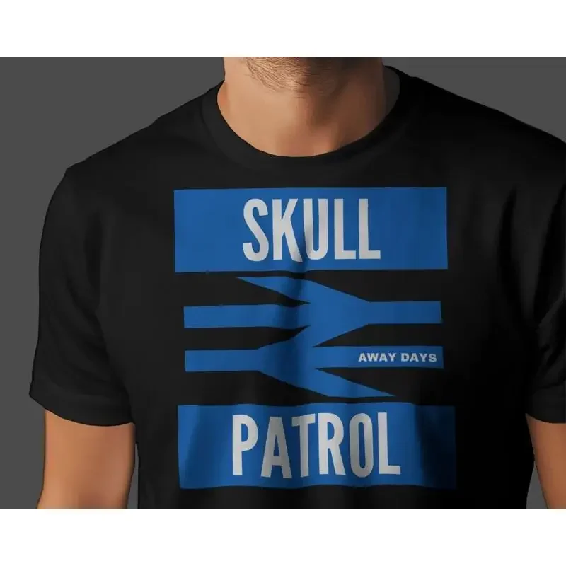 Portsmouth SKULL PATROL Away Days T-Shirt  Pompey Hooligan  Unisex Organic
