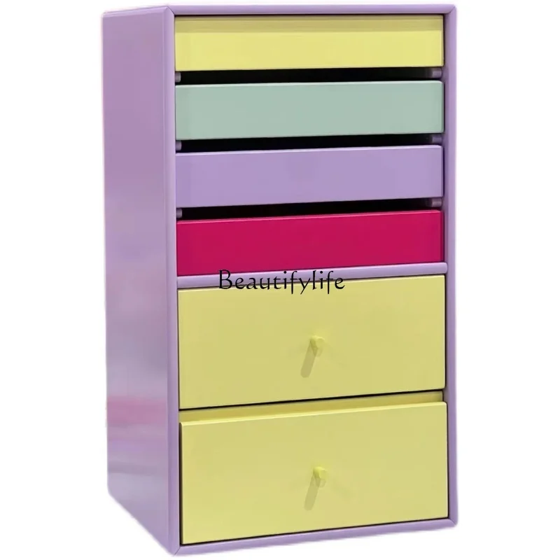 

Simple modern floor-to-ceiling chest color splicing file cabinet high-end customized multi-functional home entry