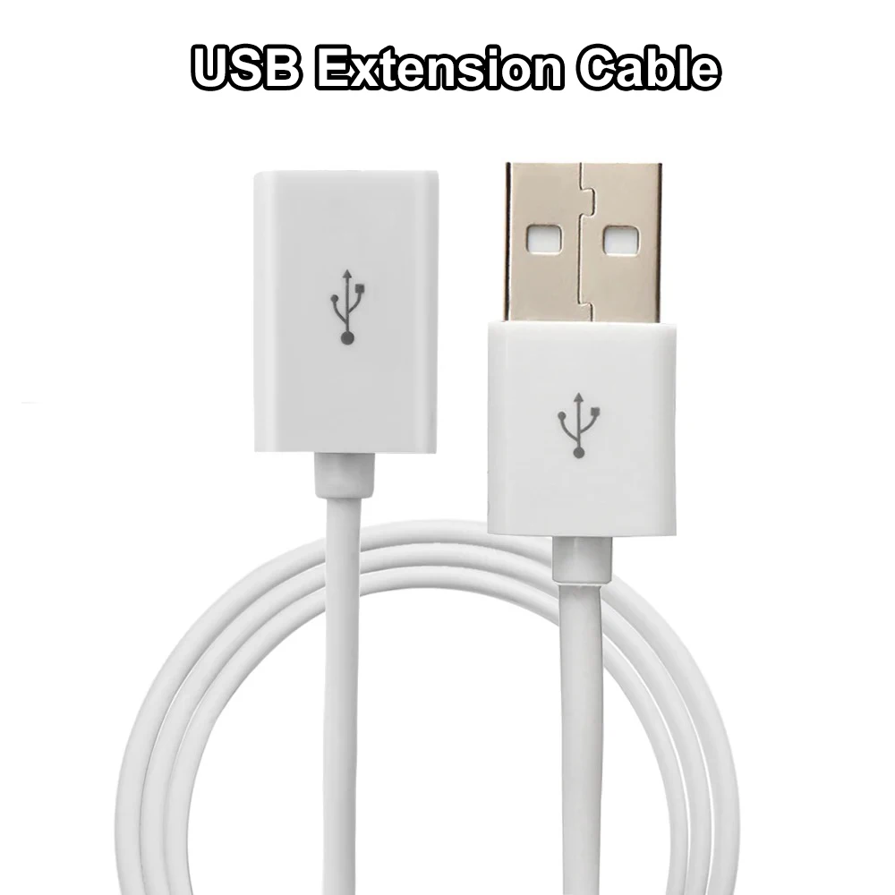 Kabel USB 2.0 do transmisji danych 100 cm przedłużacz męski do żeńskiego przedłużacza danych do ładowania dodatkowego kabla do laptopa iphone