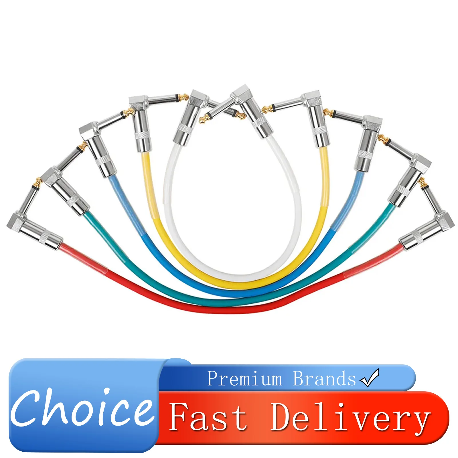 IRIN Effects Cable 6.35MM Metal Head Electric Guitar Pedal Cables Multi-coloured Connection Line Instrument Accessories Parts