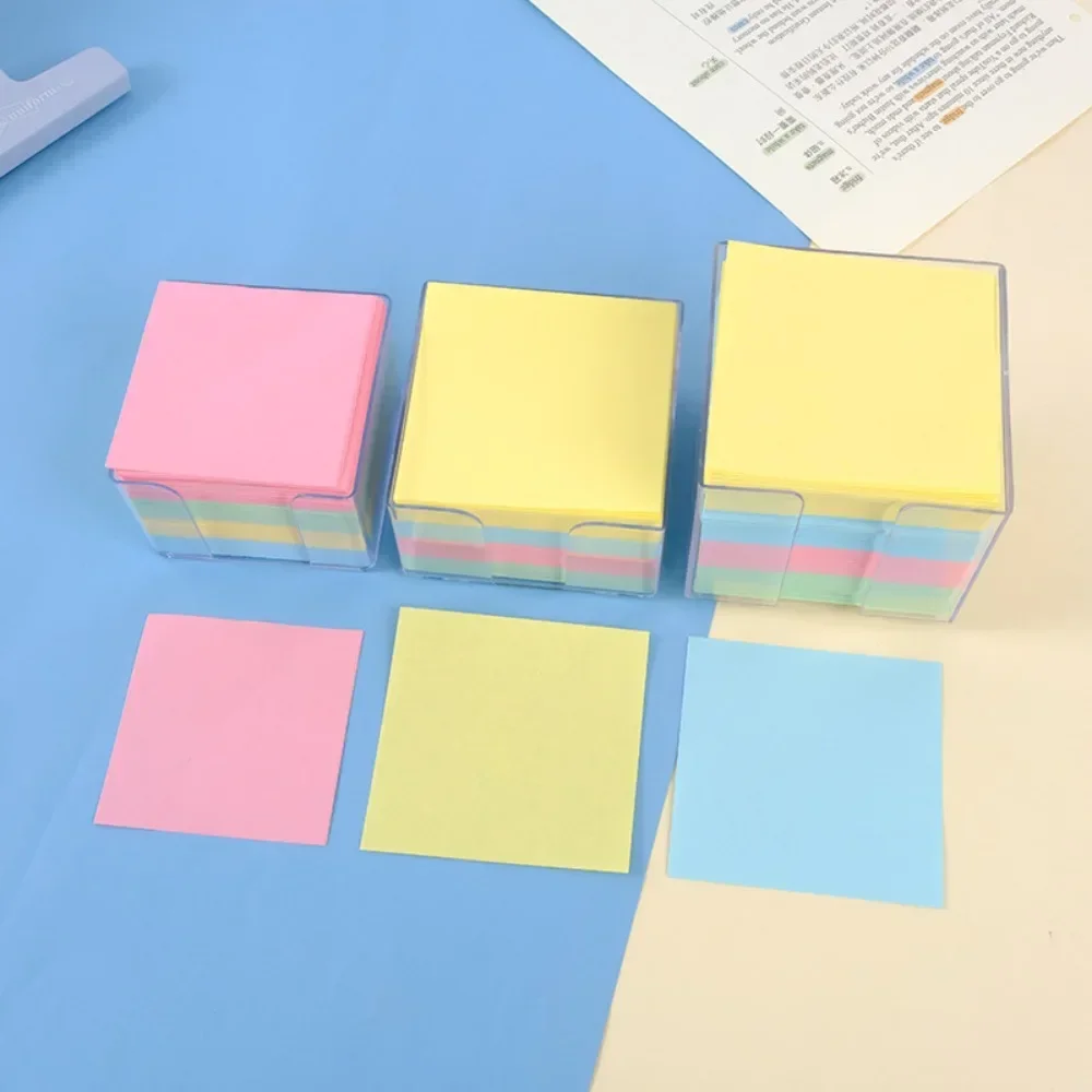500/750Sheets Color Posted It Sticky with Acrylic Box Notes Pads Memo Notepad Notebook Stationery Posits Student Message Sticker