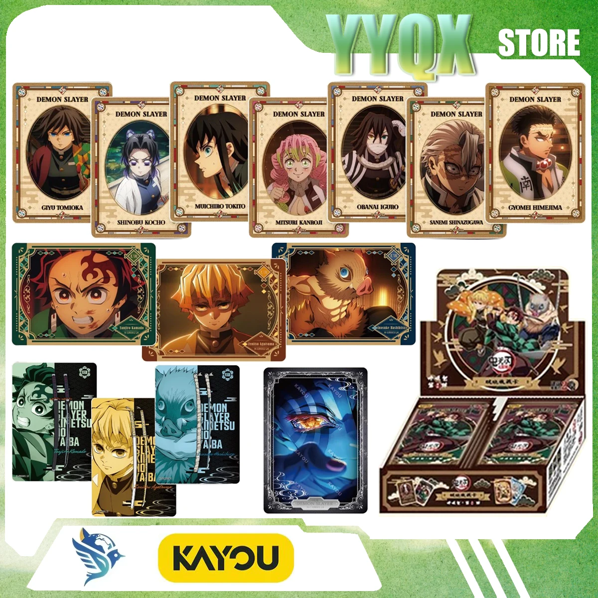 

KAYOU 2026 New Demon Slayer: Kimetsu no Yaiba‌ Collection Card Periphery Anime Surprise Gift Like Toy Collectibles Ornament Deco