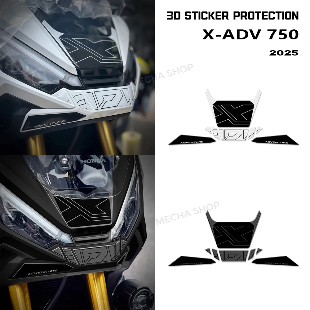 

Для X-ADV750 X ADV750 2025 аксессуары для мотоциклов 3D эпоксидная наклейка комплект защиты передней части