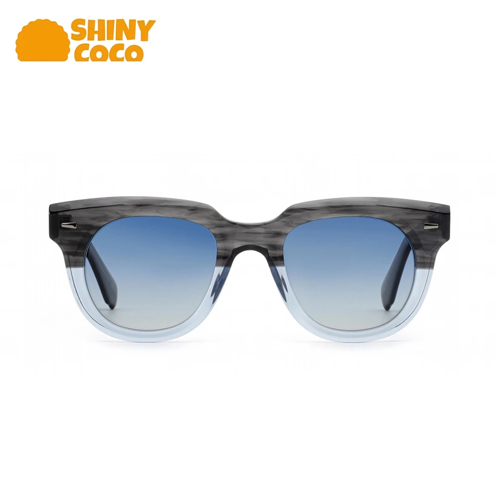 

ShinyCoCo Luxury Brand New Retro Korean Style Round Framed Polarized Light Trendy Sheet Sunglasses Sunshade Glasses