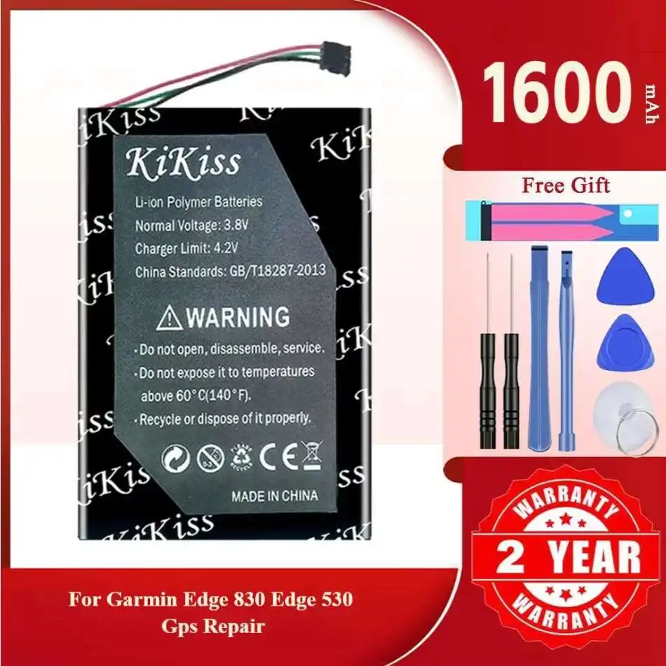 

1600mAh KiKiss Powerful Battery 361-00121-00 361-00121-10 (463450) for Garmin Edge 830 530 GPS Repair