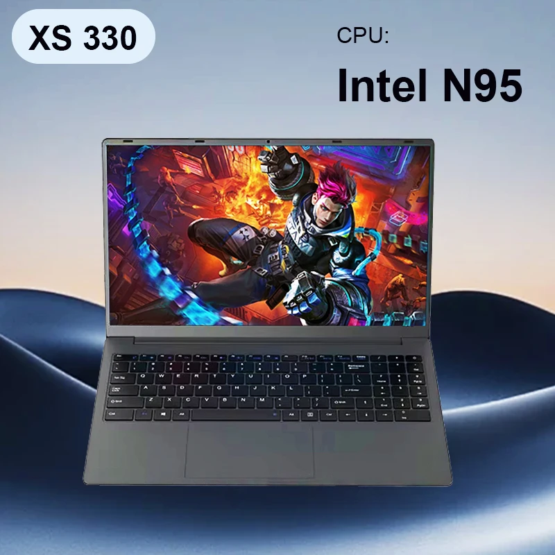 كمبيوتر محمول XS 330 محمول Intel N95 15.6 بوصة 60 هرتز أجهزة الكمبيوتر المحمولة 32 جيجابايت رام DDR4 2 تيرا بايت SSD ويندوز 11 كمبيوتر محمول للأعمال/التعلم/الألعاب/التصميم