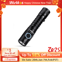 Wurkkos FC11 Mini Flashlight 18650 LED 1300lm LH351D Pocket Light 90CRI USB-C Rechargeable Magnetic Tail IP67 Hiking Lamp