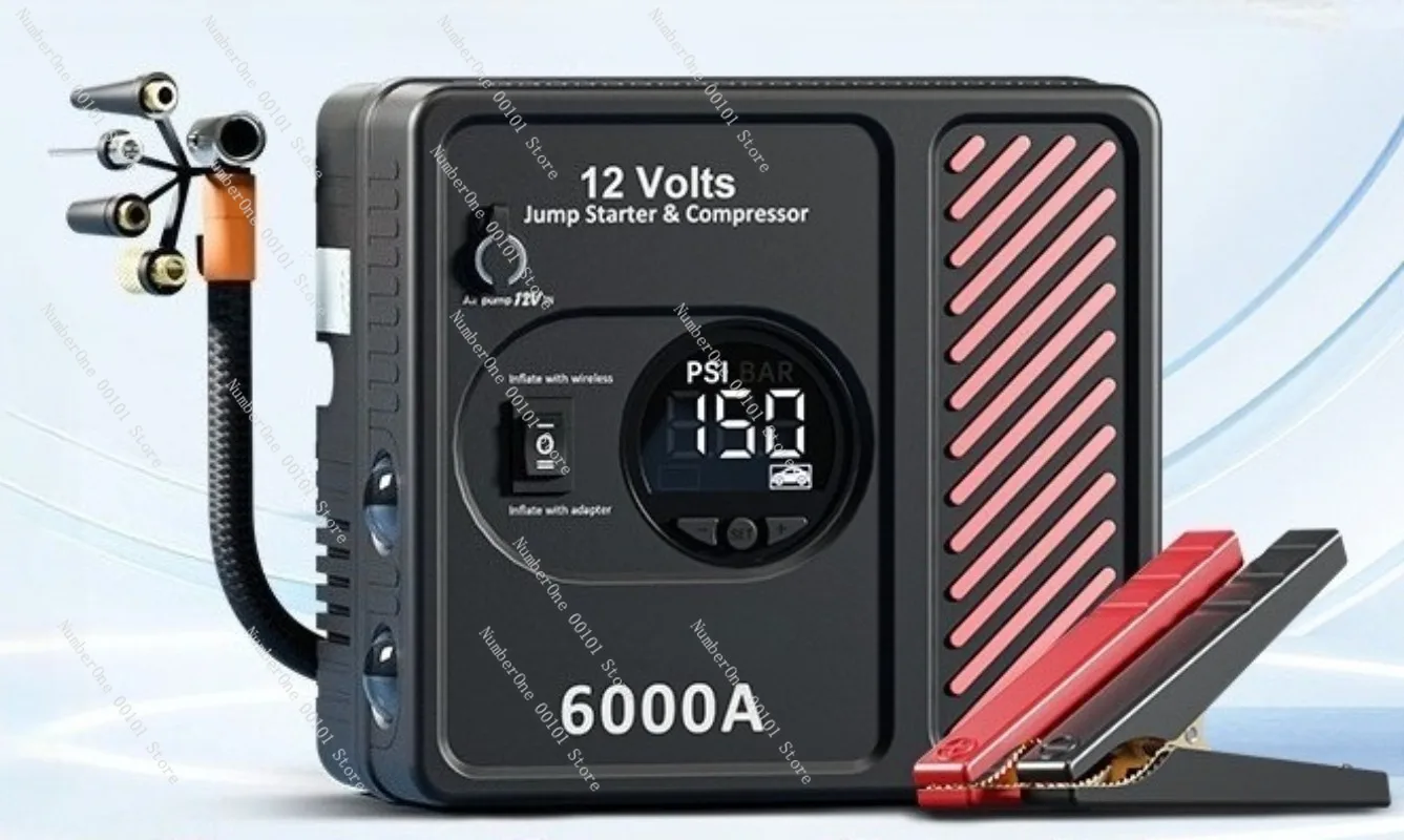 Portable-jump-starters car battery tire inflator multi-functional jump starter power bank for car portable air compressor