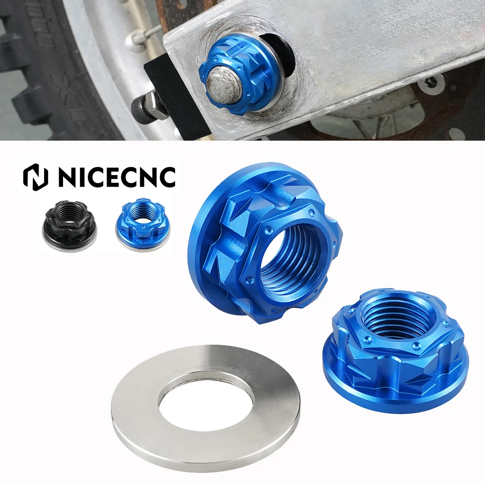 

For YAMAHA YZ 85 YZ85 2002-2008 2007 2006 2005 2004 Front Rear Wheel Lock Axle Nut NICECNC Motorcycle Accessries Billet Aluminum