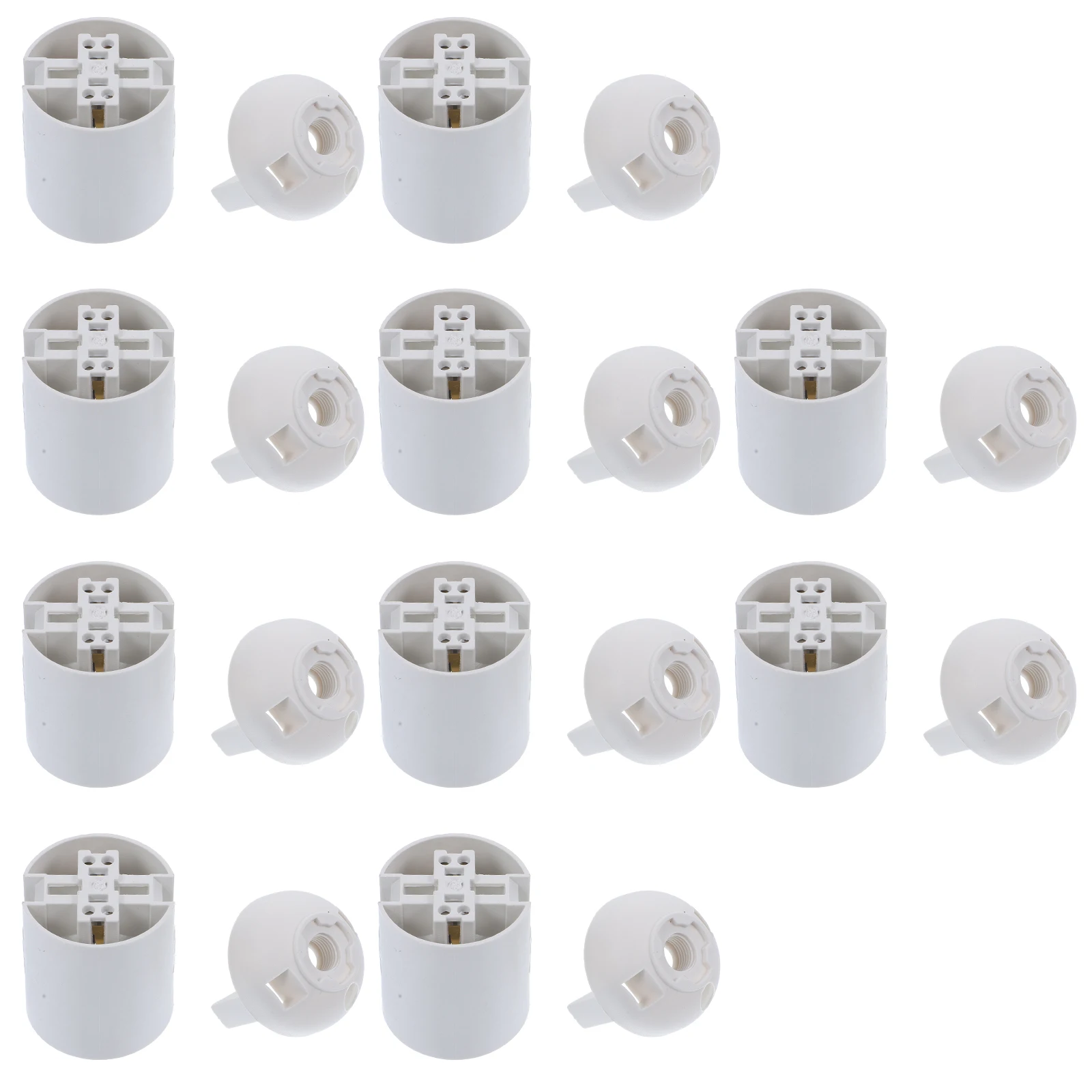 

10pcs Led Light Socket E26/E27 Bulb Holder Heat Resistant For Diy Lamp Repair Kitchen Bedroom Fixture Parts Lighting Accessories