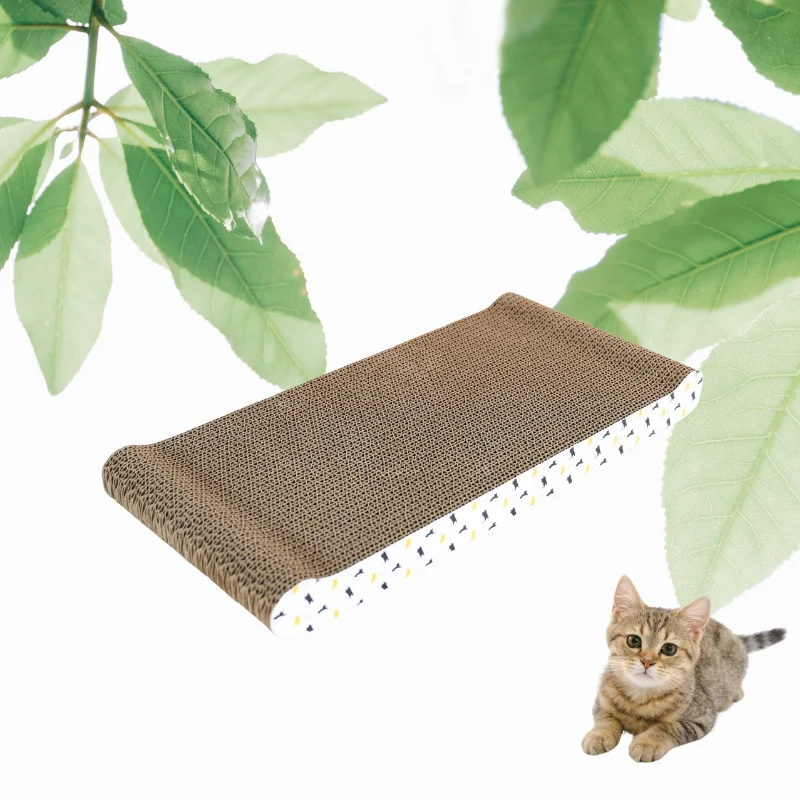 Cat scratching board, corrugated paper, scratching texture design, suitable for indoor cats double-sided use, free catnip