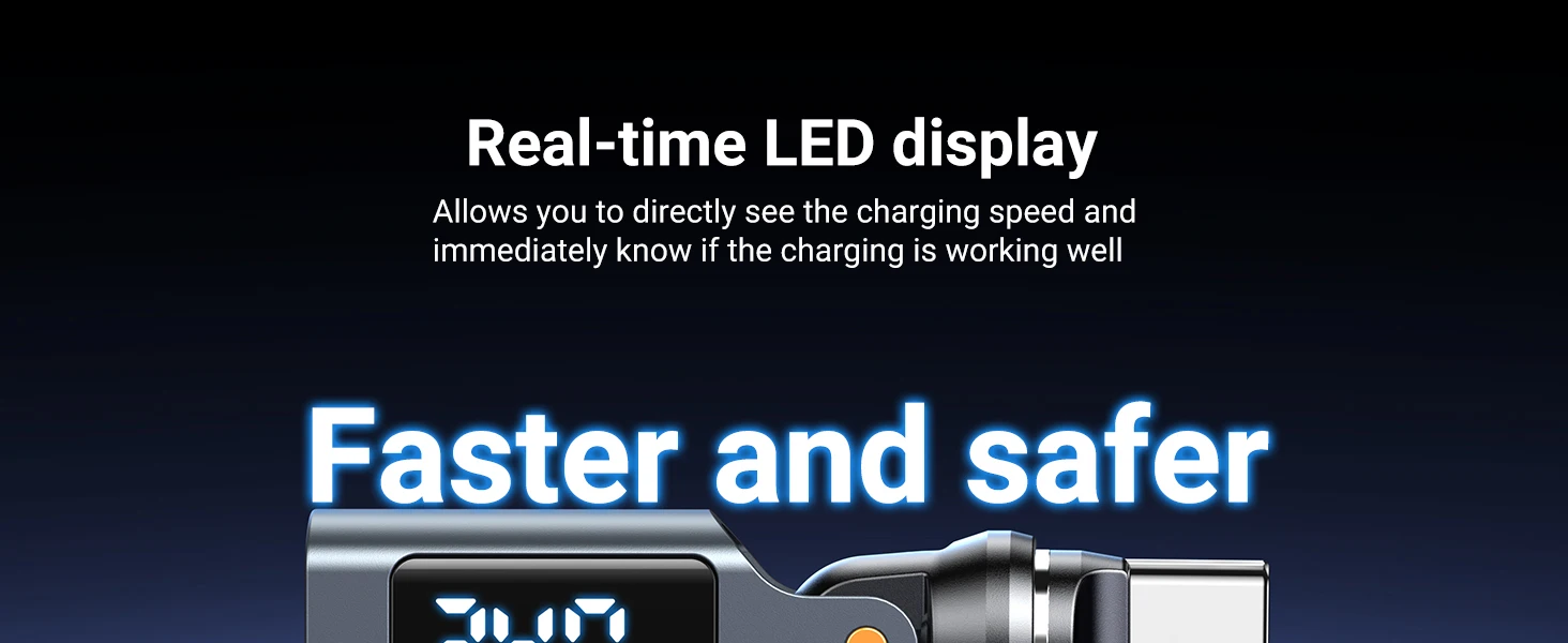 AUFU 9Pin Magnetic Type C Adapter Digital Display PD240W USB C to Type C Micro Male Converter for iPhone 17 Laptop OTG Adapter