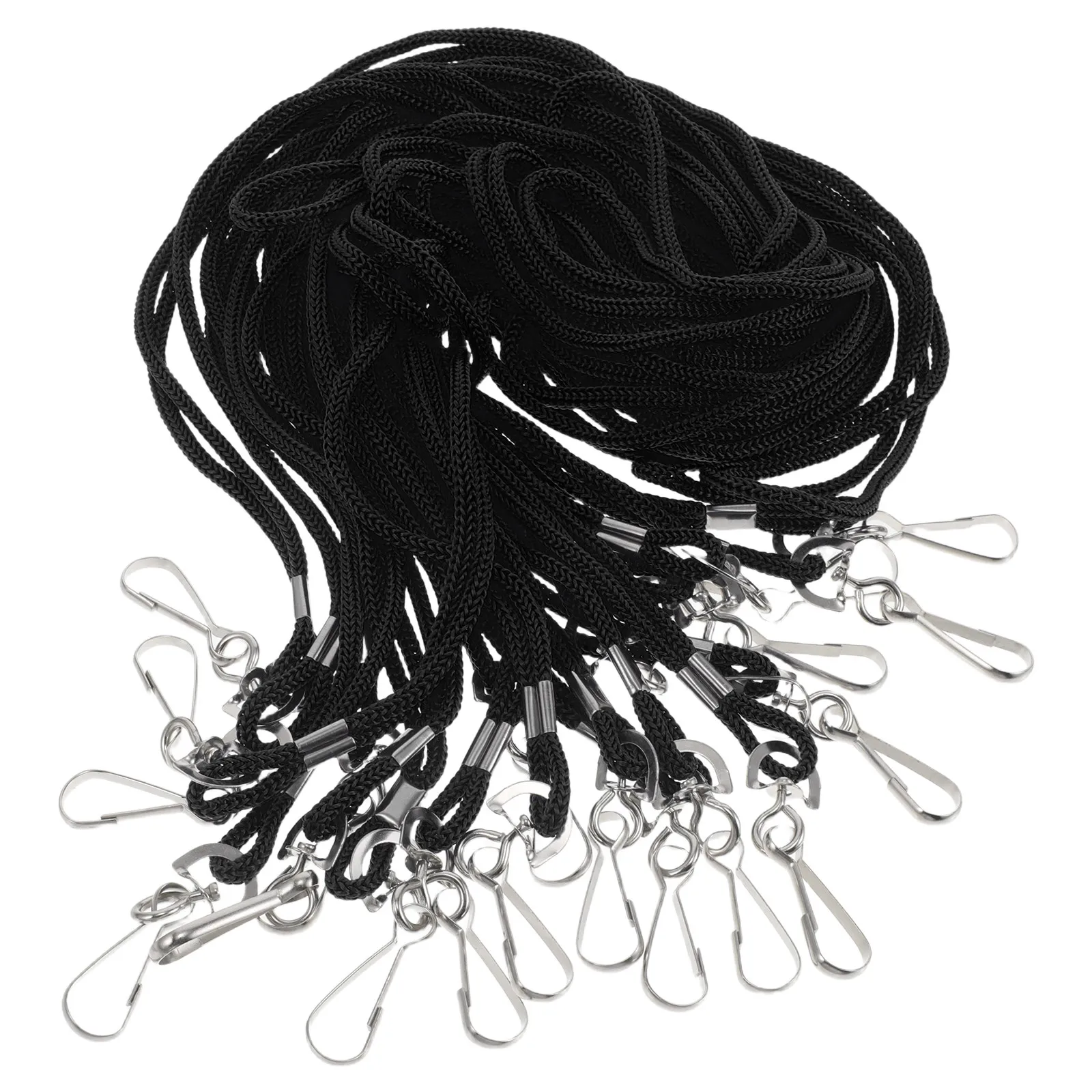 20Pcs Whistle Lanyard Cord Quick-Access Lightweight Neck Strap with Metal Clip for Basketball Volleyball Football Referees