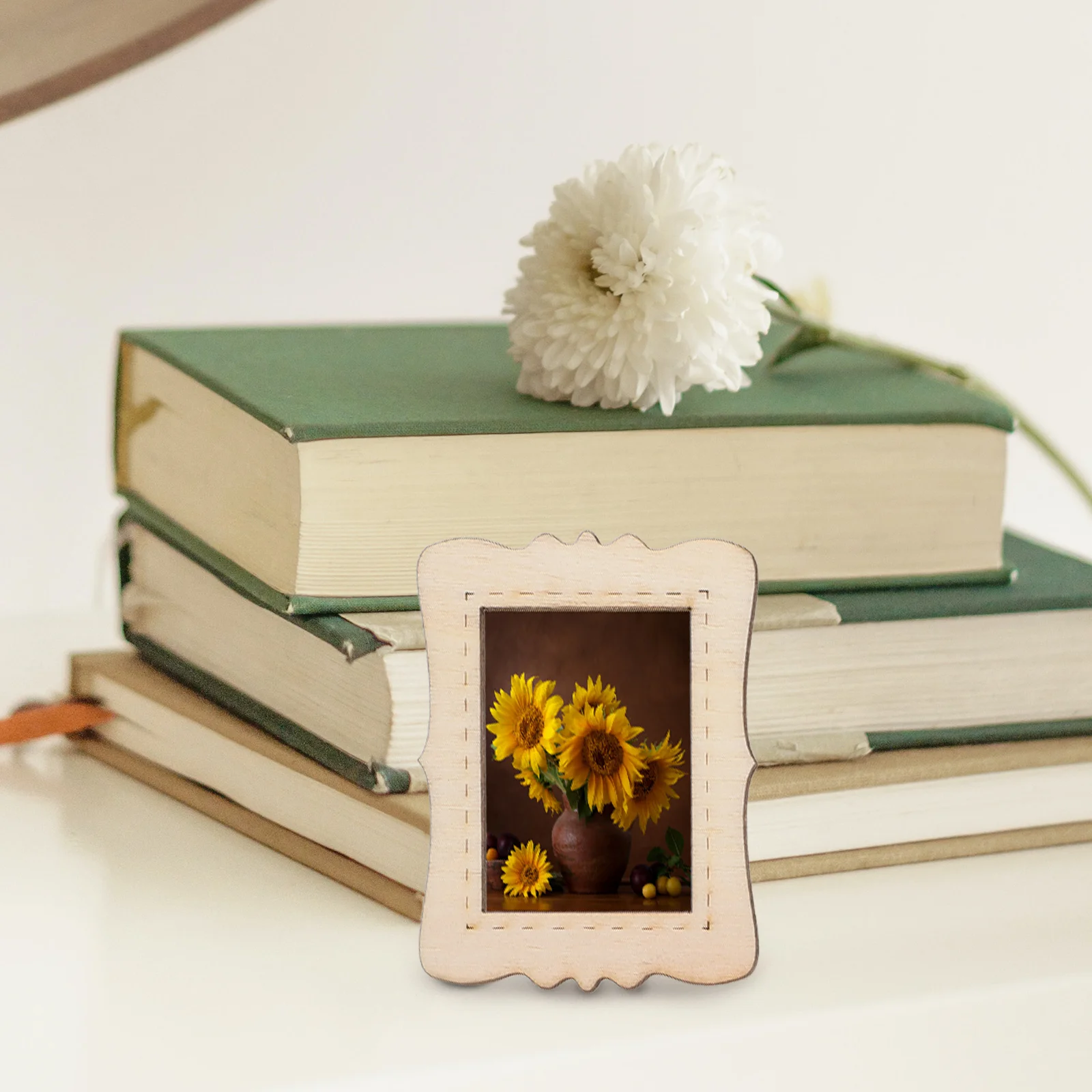 

40pcs Wooden Photo Frames Craft Supplies Hollow Picture Holder DIY Material Home Decor Unfinished Accessories Sewing Tools