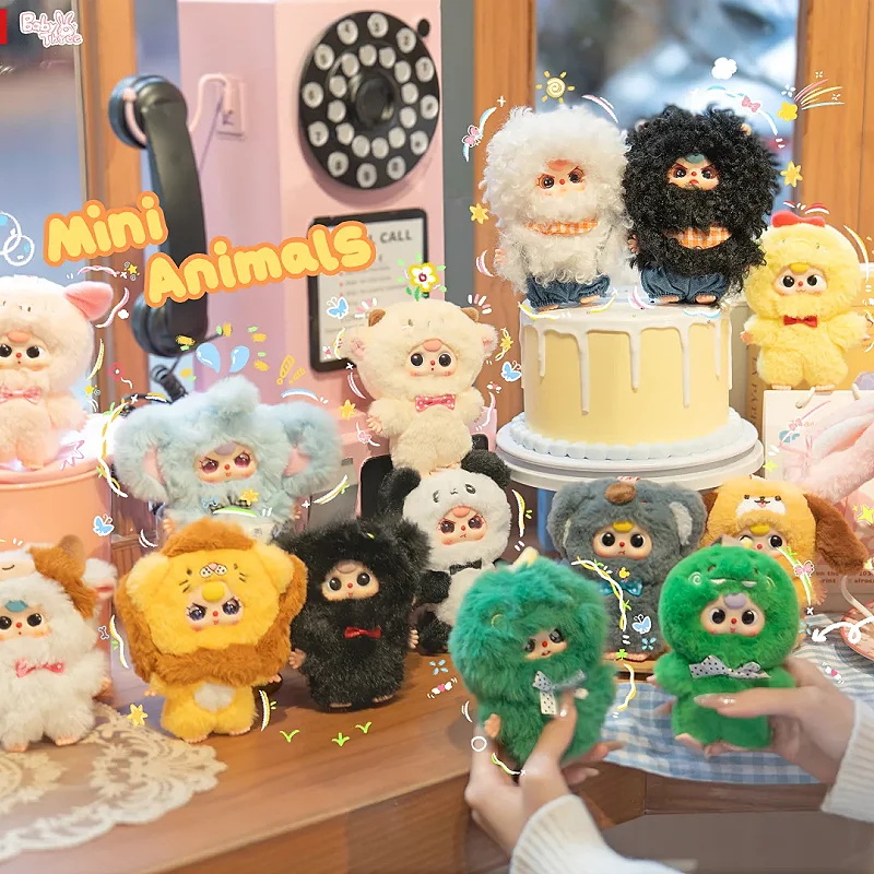 

Baby Three Mini Animal World Plush Blind Box Room Decorations Ornament Desktop Fashionable Popular Dolls Hanging Charm Box