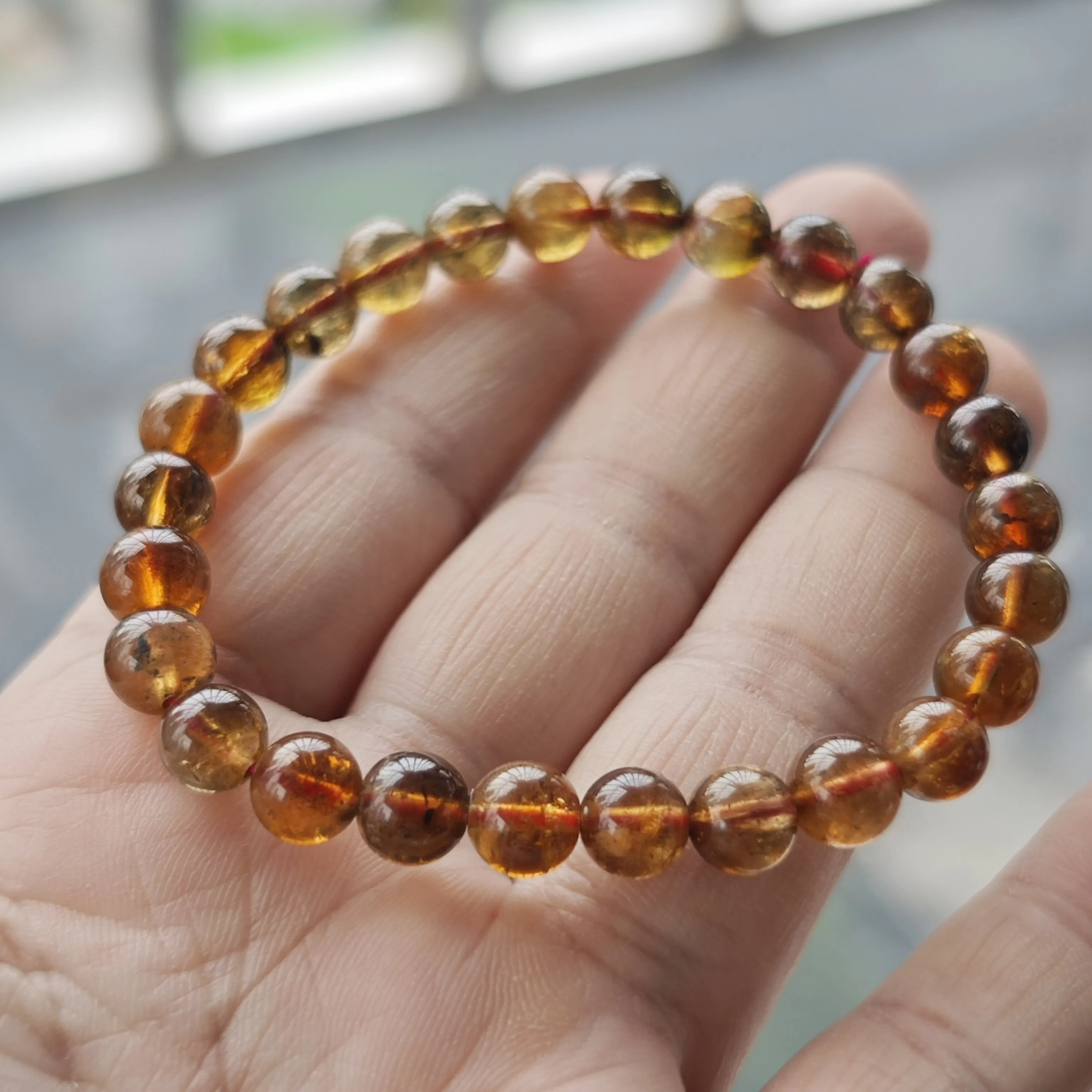 

Genuine Natural Yellow Tourmaline Clear Round Beads Bracelet 7.5mm Tourmaline Rare Women Men Jewelry AAAAAAA