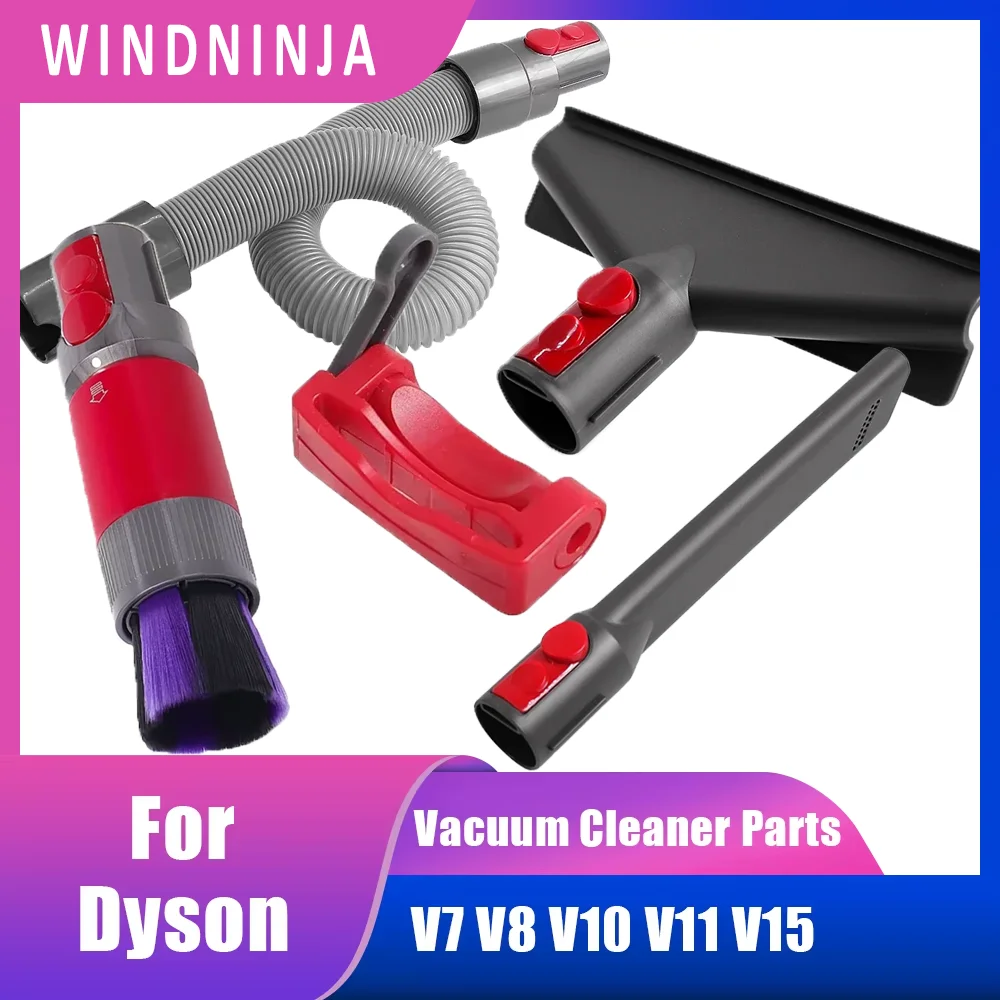 Dust Removal Soft Brush Extension Hose For Dyson Outsize V7 V8 V10 V11 V15 Vacuum Cleaner Self-cleaning Soft Bristles Part