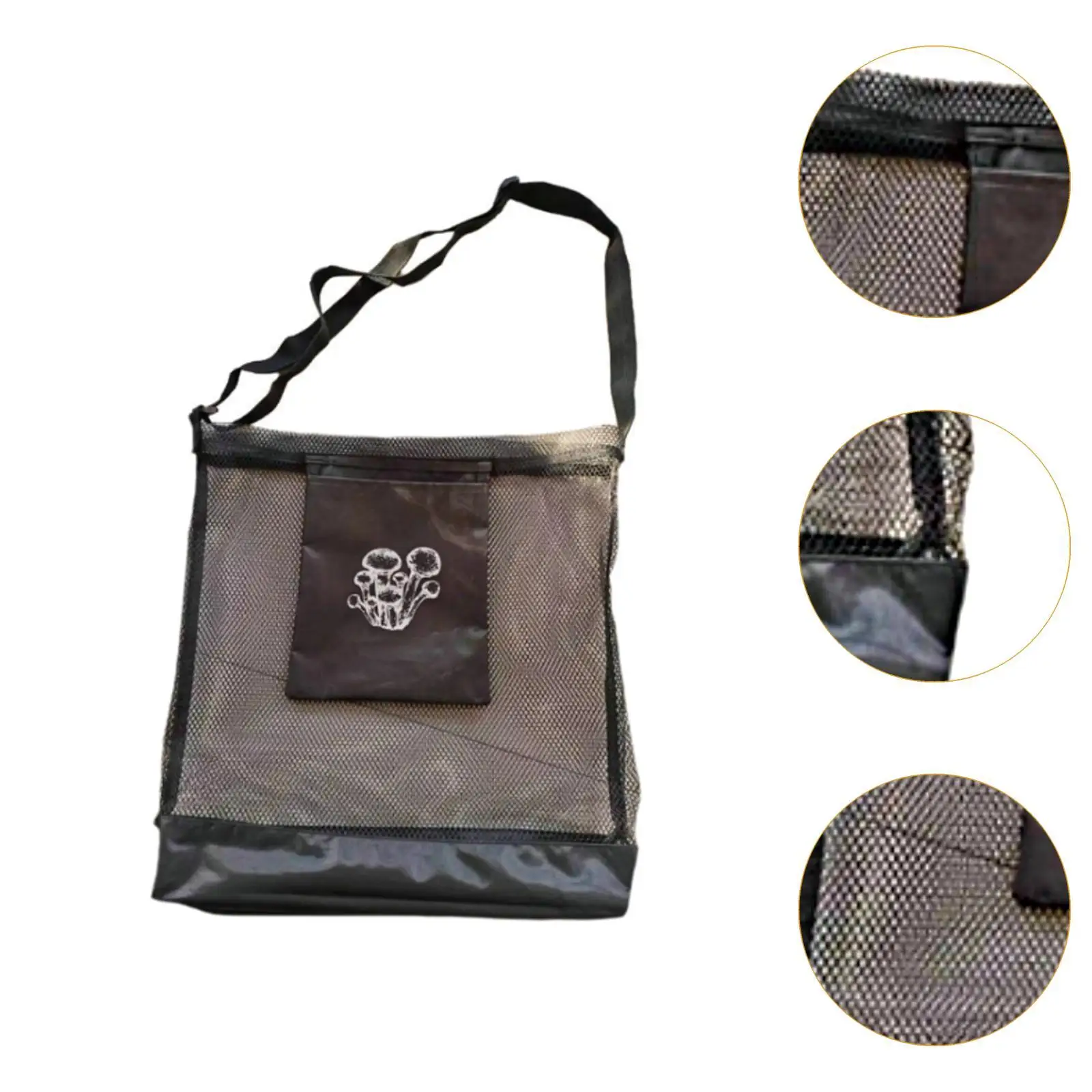 Sac de cueillette de champignons avec sangle réglable, poche en maille réutilisable, sac de chasse pour les passionnés de randonnée en plein air et de cueillette de légumes