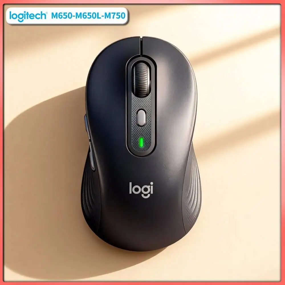 Logitech M650/M650L Wireless Ergonomic Mouse - Soft Thumb Rest, 90% Reduced Click Noise, Advanced Optical Sensor, 10m Range