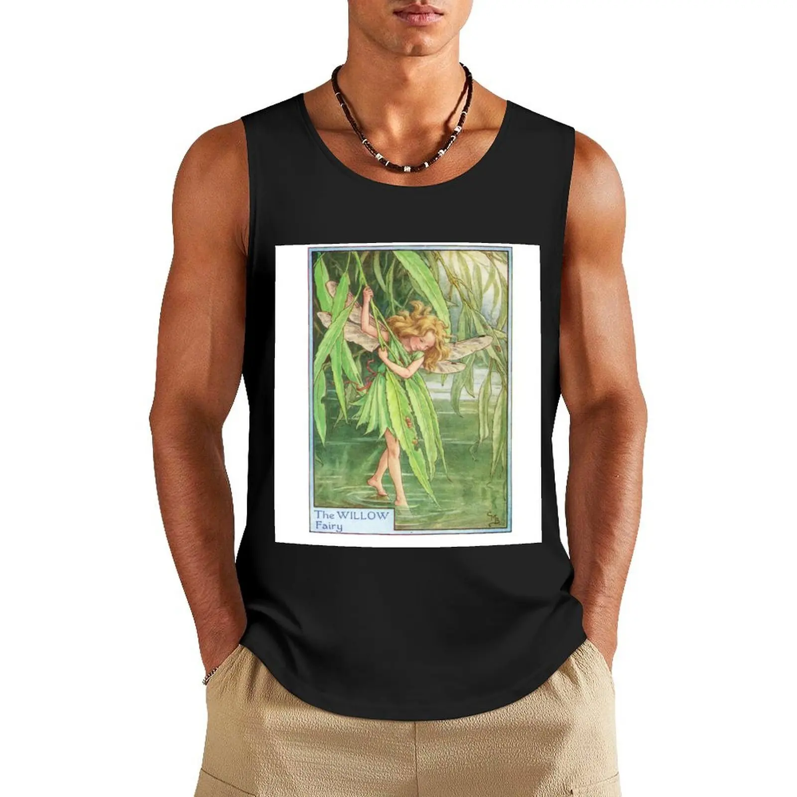 

Adorable Willow Fairy Tank Top clothes for men summer Men's clothes luxury style T-shirts men