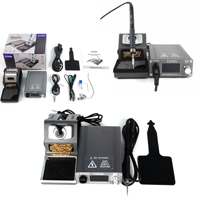 

GVM C115 C210 C245 HIGH-PRECISION Soldering Station For T210 T245 T115 Handle For PCB Solder Repair Welding tool