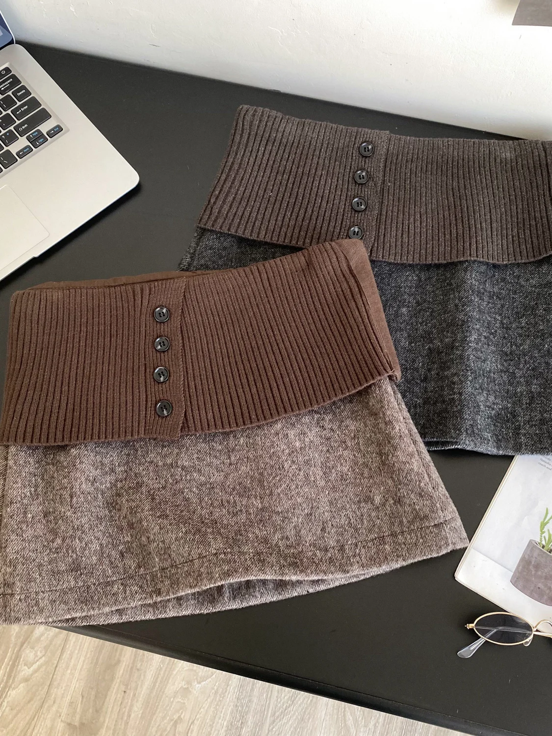 

Retro Autumn Winter Corduroy ort Pants Women's High Waist A-Line Skirt Casual Metal Bule Trendy Girls Ci Commute