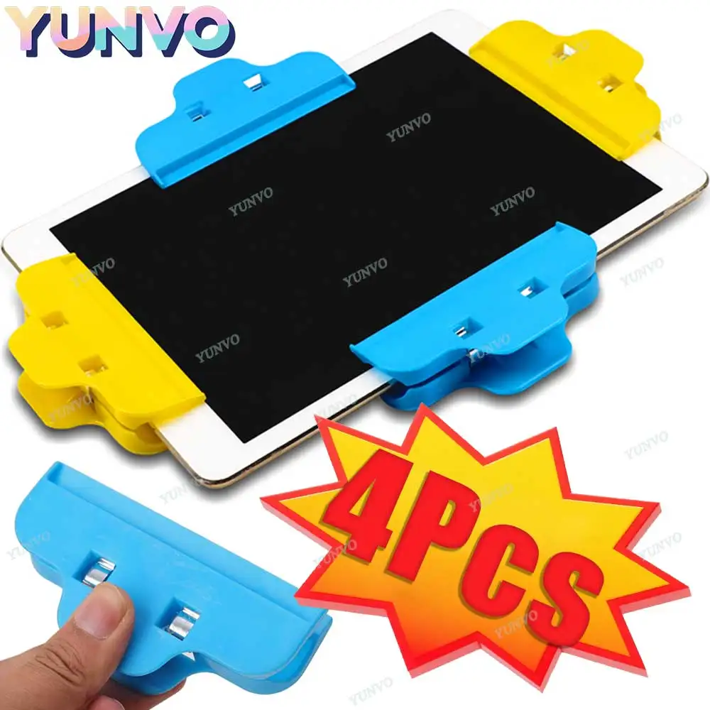 4Pcs Universal Plastic Clip Fixture Fastening Clamp for Mobile Phone LCD Screen Repair, Compatible with iPhone Samsung Xiaomi iP
