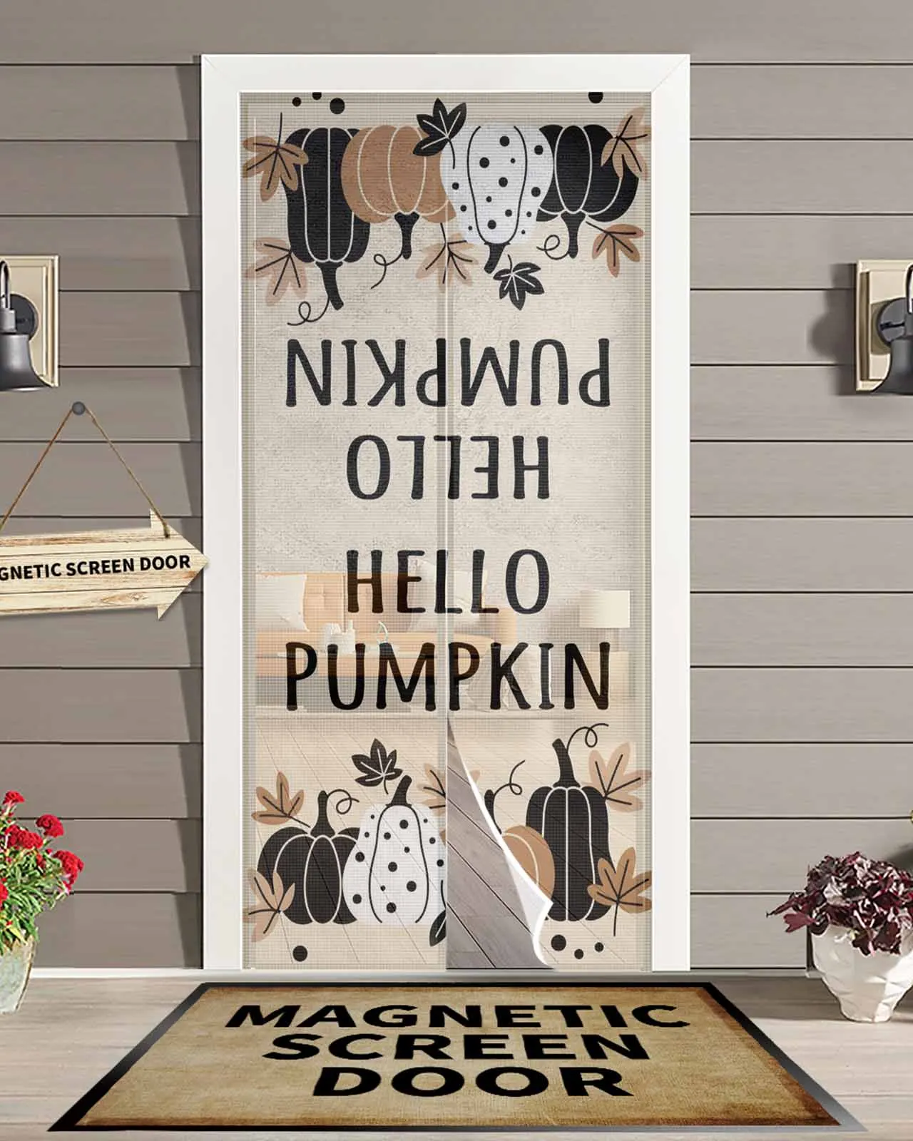 

Магнитная дверная занавеска «Hello Pumpkin Dot» для гостиной, спальни, дома, противомоскитная занавеска для двери