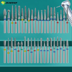 JUMTOP 10pcs Dental Diamond Burs Drill for High Speed Handpiece Dentist Burs FG Series Dia.1.6mm Dental Lab Polishing Tools