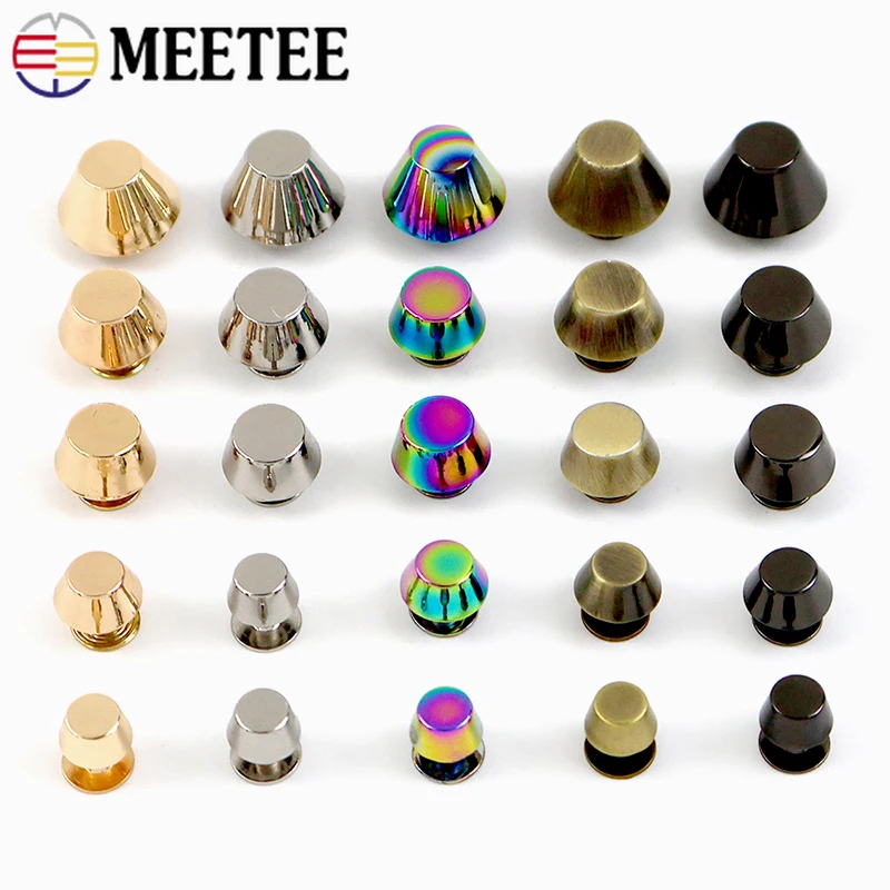 

Meetee 10Pcs 8-16mm Bag Bottom Nails Handbag Feet Nail Protecting Metal Buckles Purse Decoration Spike Buckle Flat Screw Rivets