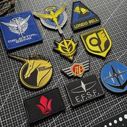 Gene Unicorn Badges on Backpack DIY Decorative Sticker Mobile Suit Gundam Embroidered Hook&Loop Patches Tactical Armband