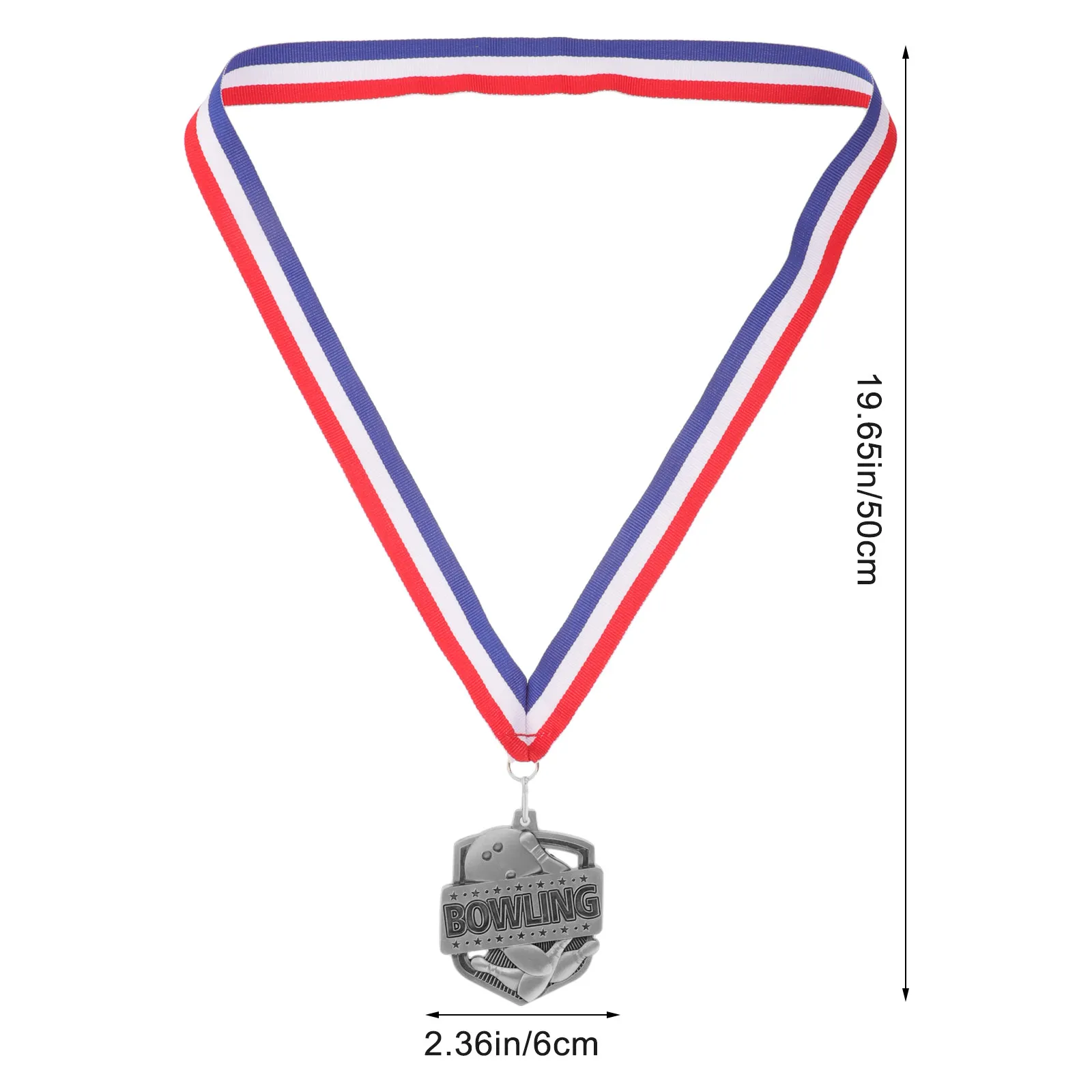 Bowling Medal Decorative Hanging Round Reward Medal Ribbon Sports Competition Award Accessory for Party Game Prizes