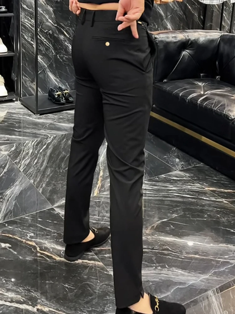 

Men's Spring New Sle Straight Leg Clean Version Comfortable Faionable Busin Casual Pants No Ironing Required