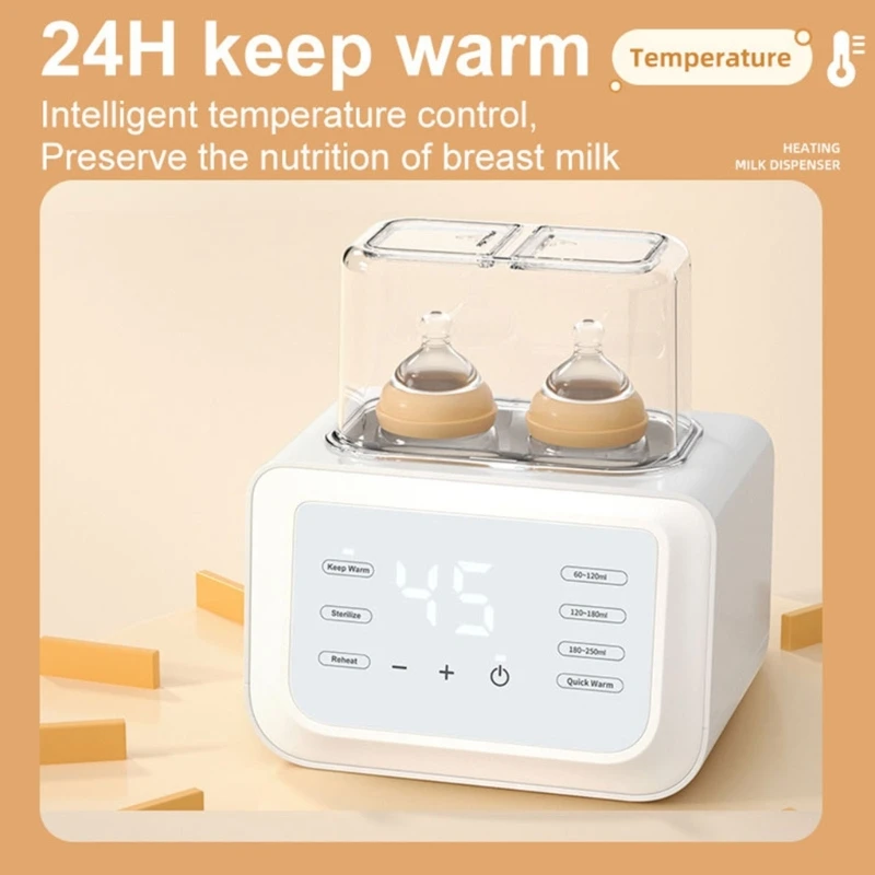 Double Baby Bottle Warmer Multifunction Fast Milk Heater & Defrost for Home