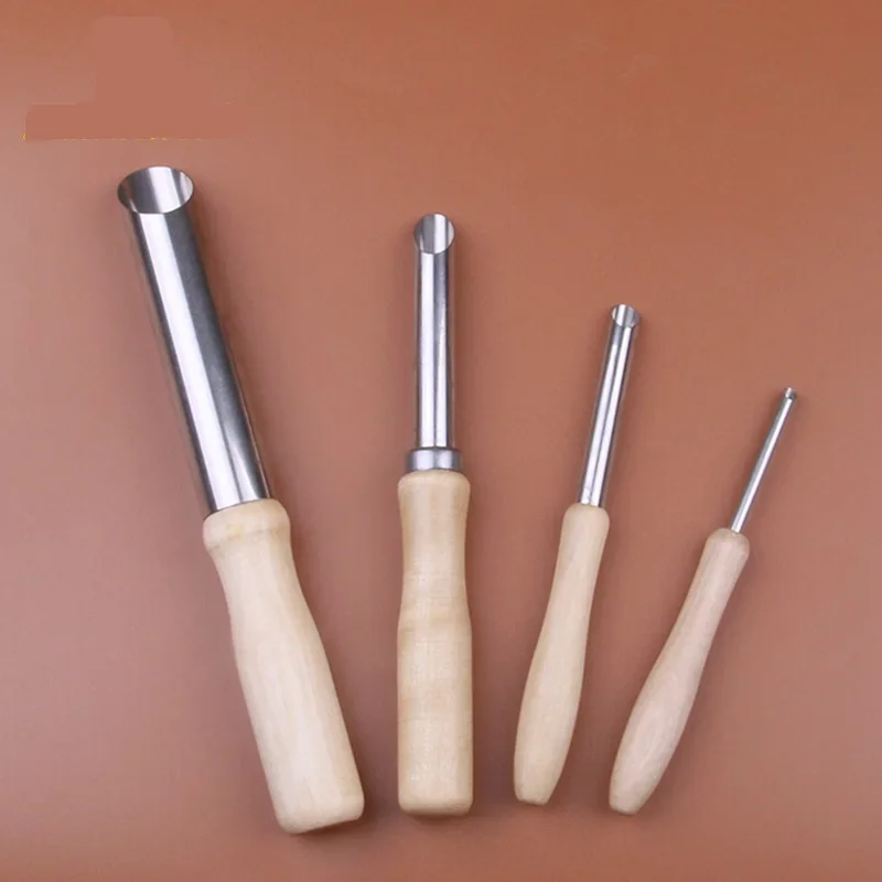 

4pcs Clay Pottery Punch Hole Ceramic Tool DIY Molding Engrave Cutter Shape Carve Sculpture Modelling Cut Wax Model Sludge Sculpt