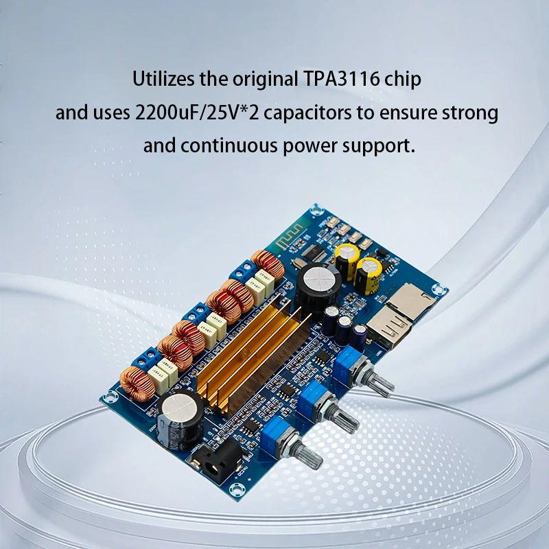 TOKBAN TPA3116 50 واط * 2 + 100 واط 2.1 قناة مكبر للصوت HIFI ستيريو بلوتوث مكبر للصوت مجلس للمسرح المنزلي #3