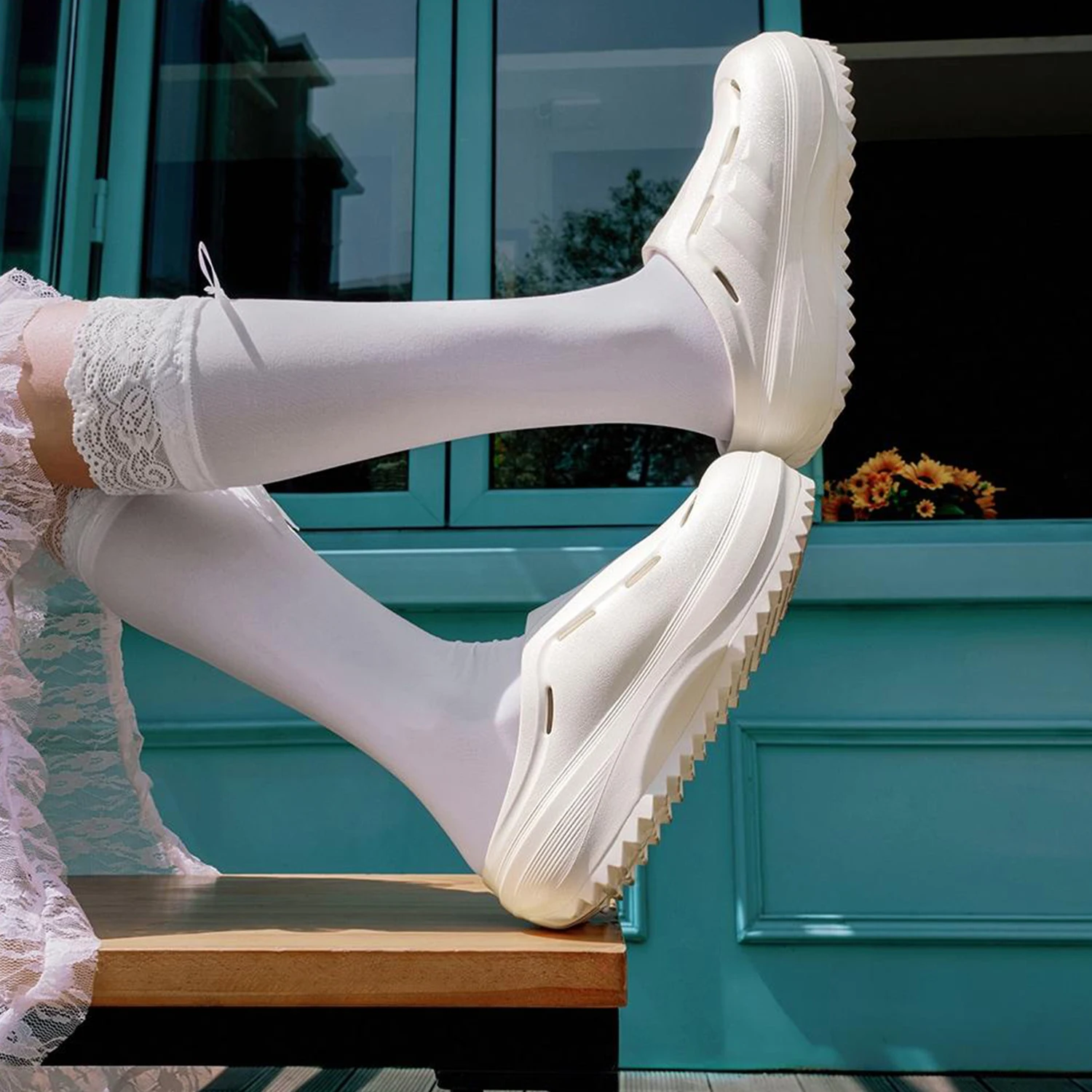 

Adidas Original OZWAVE CLOG Unisex Thick Sole Durable Breathable Sandals JR2098