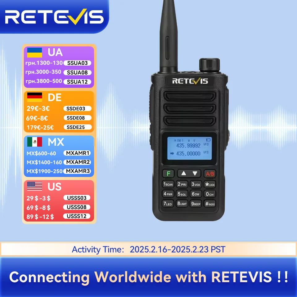 Retevis RA89 рация 10W радиоприемник