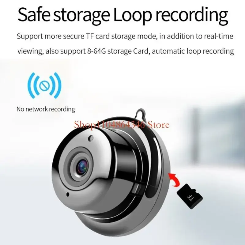 

5asd Small Wireless Security Camera 1080P High Definition Wifi Camera Night for Vision Wifi Security Mini Camera for Car Secu