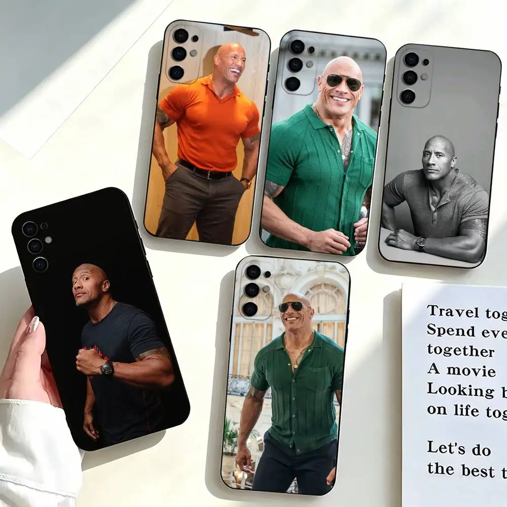 Actor-r Dwayne-e Johnson-n   Phone Case For Samsung S25,S24,S21,S22,S23,S30,Ultra,S20,Plus,Fe,Lite,Note,10,Black Cover