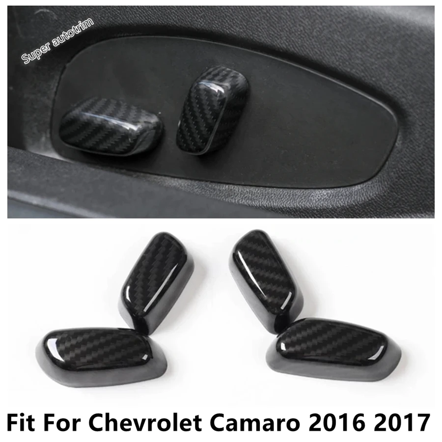 

Car Seat Backrest Adjustment Button Switch Decoration Cover Trim Fit For Chevrolet Camaro 2016 2017 ABS Interior Accessories